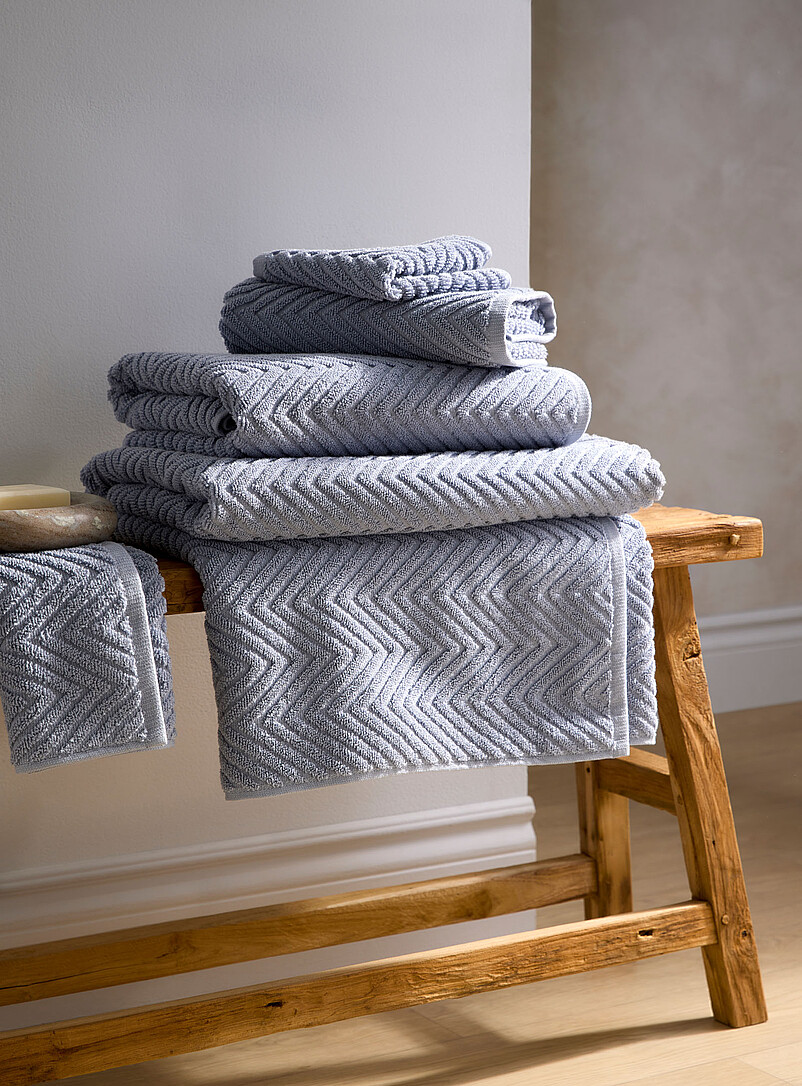 Chevron Texture Organic Cotton Towels Absorbent, Modern Graphic Design