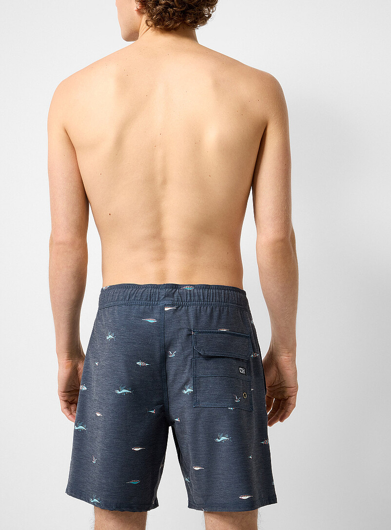 Salty Crew Navy/Midnight Blue Little fish swim trunk for men