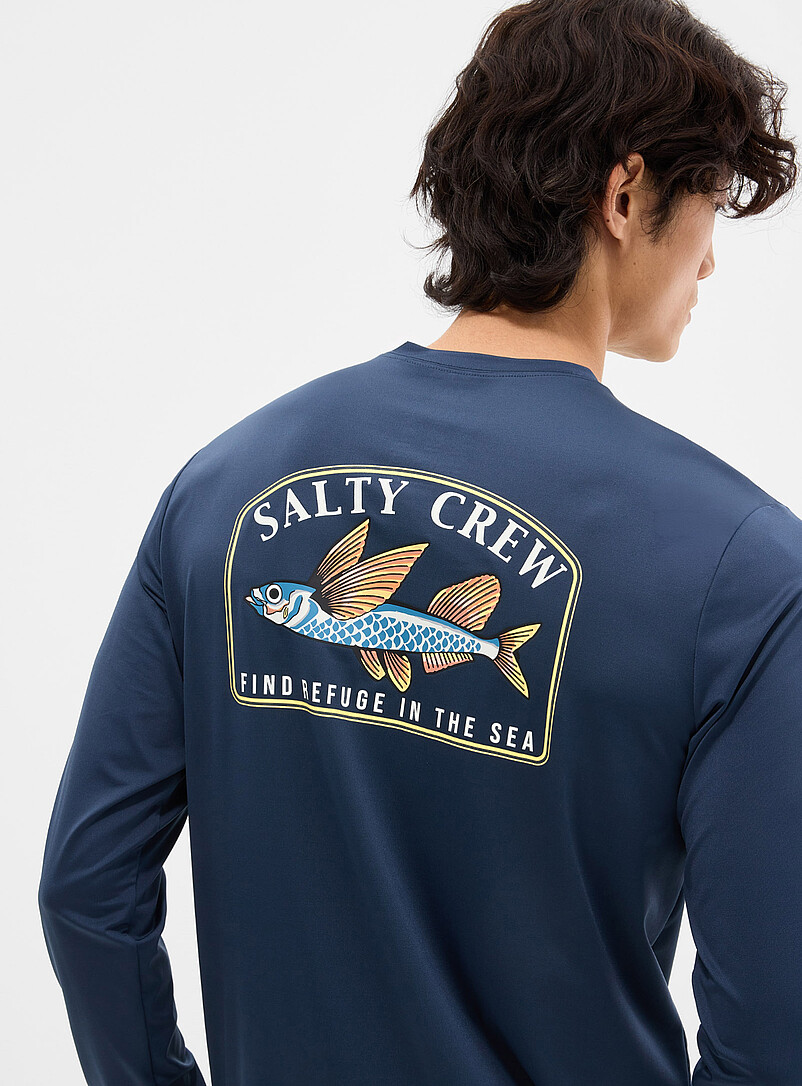 Flying fish long-sleeve rashguard tee product image 2