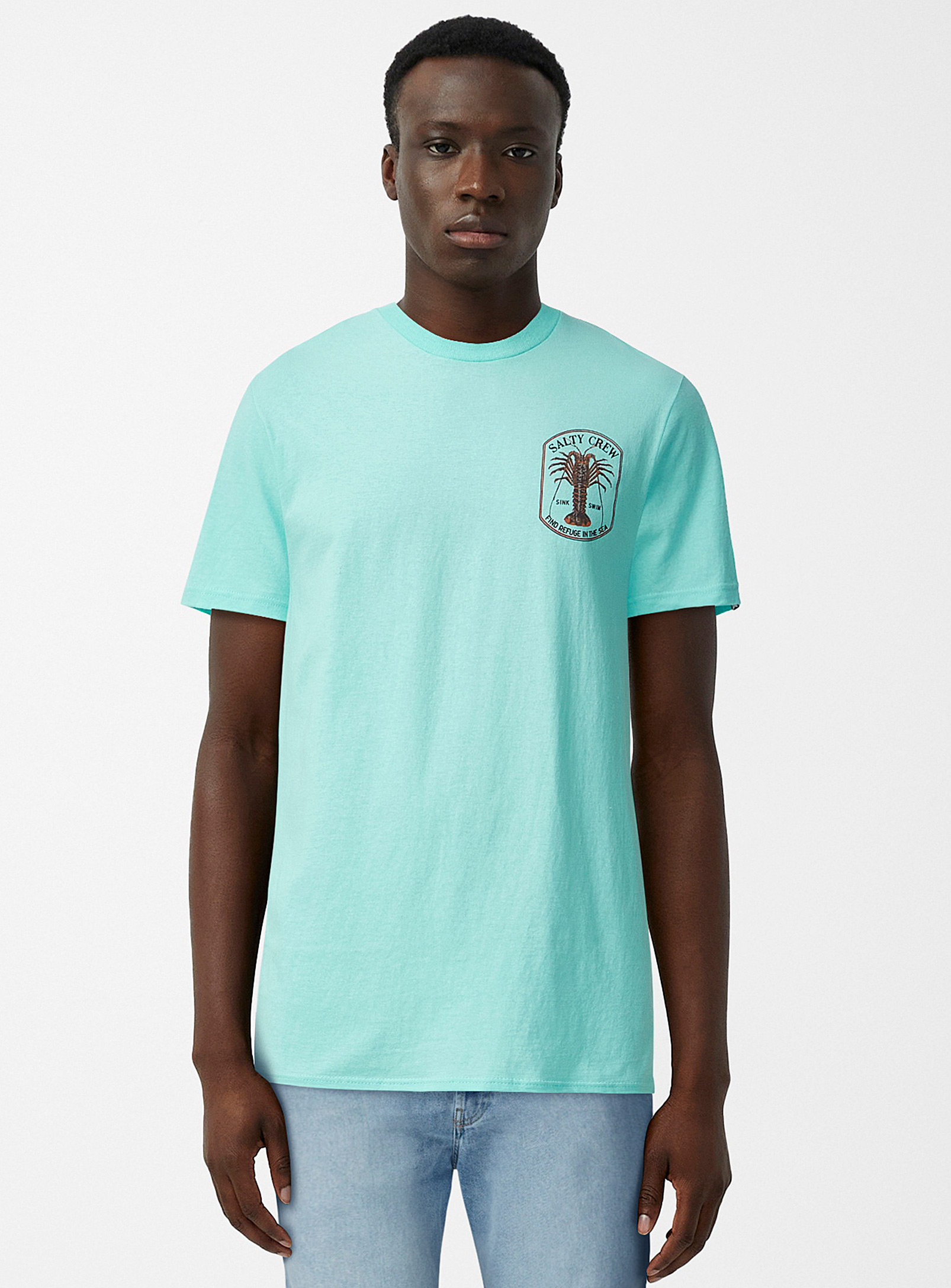 Salty Crew Lobster Logo T-shirt In Teal