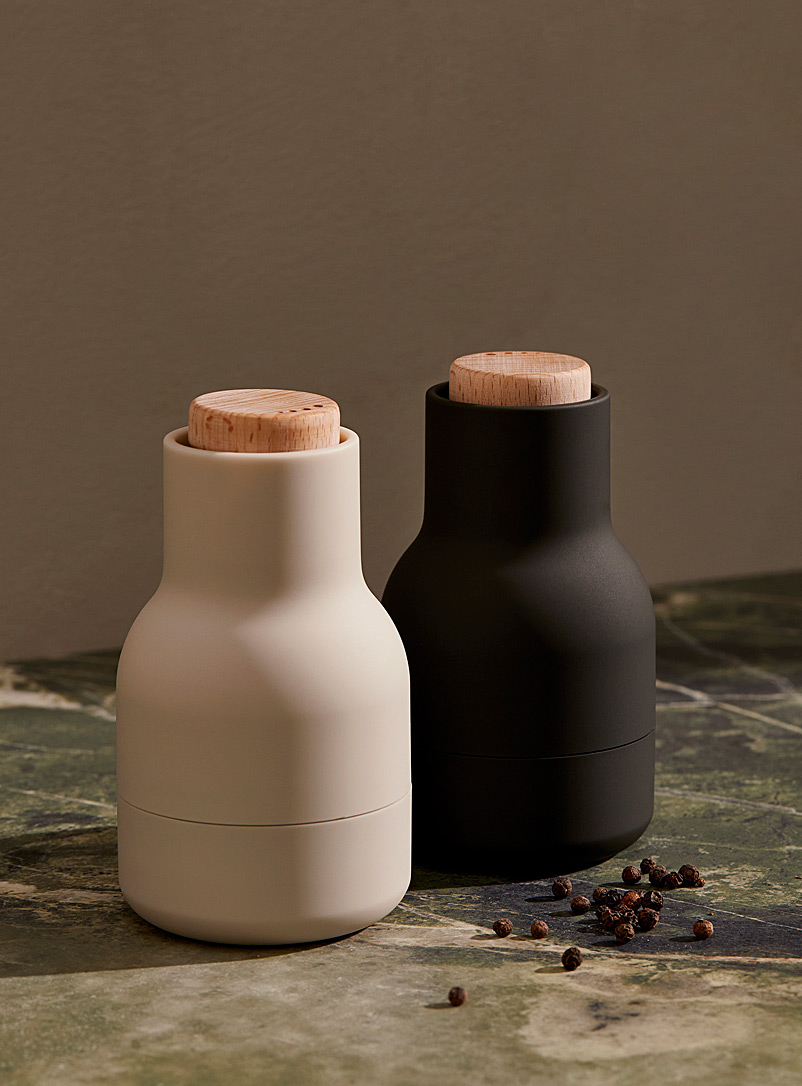 Audo Copenhagen: L'ensemble petits moulins à sel et à poivre Beige et noir pour femme