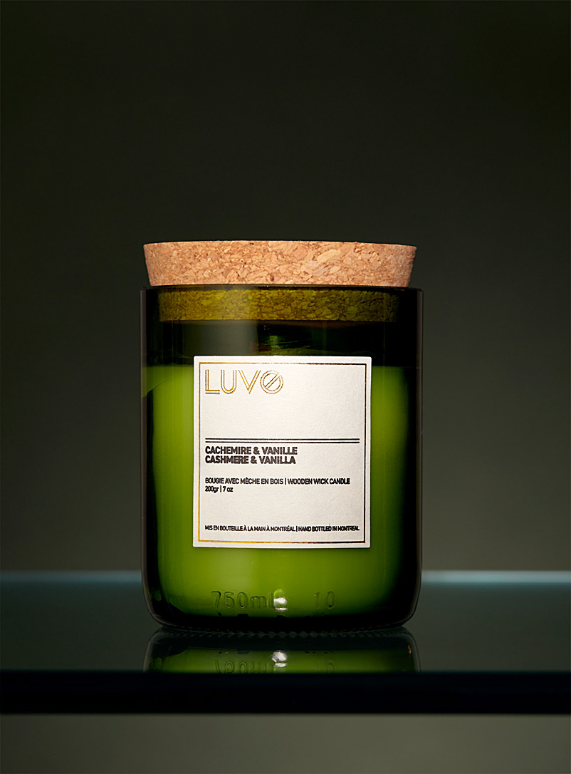 LUVO Cashmere and vanilla Wooden wick scented candle