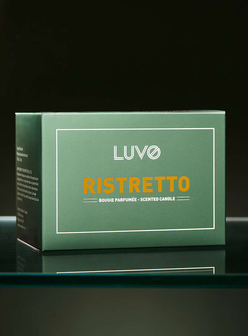 LUVO: La bougie parfum&eacute;e tasse &agrave; caf&eacute; Ristretto Vert pistache - Menthe