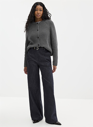 Charcoal dress jean Fit: Wide leg, high rise | Marc O'Polo | High Rise ...