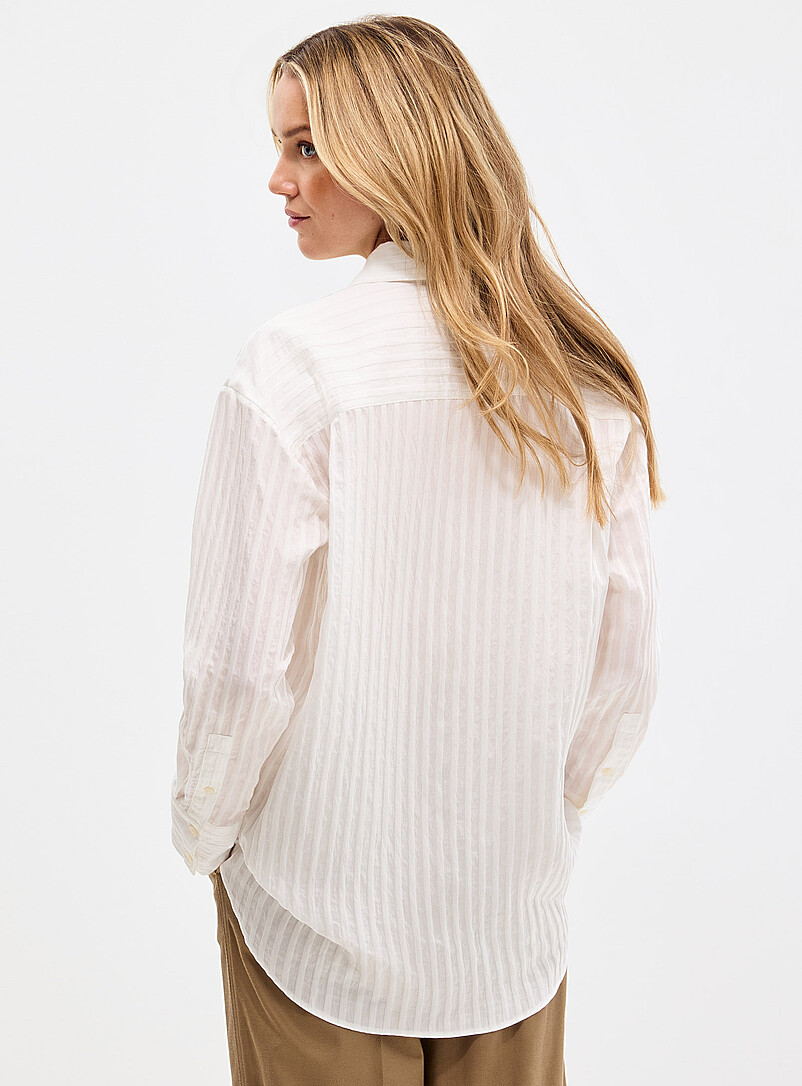 Marc O'Polo: Le chemise ample rayures diaphanes Gris clair pour femme