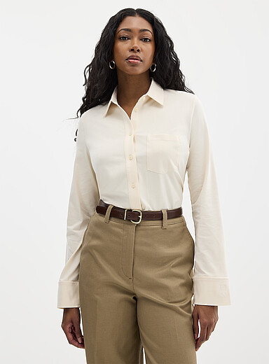 La chemise manches longues jersey coton