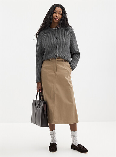 Jupe Femme Denim évasée Et Doublée - Taille 14 - Longueur Midi 28 Pouces - Occasion Très Bon état