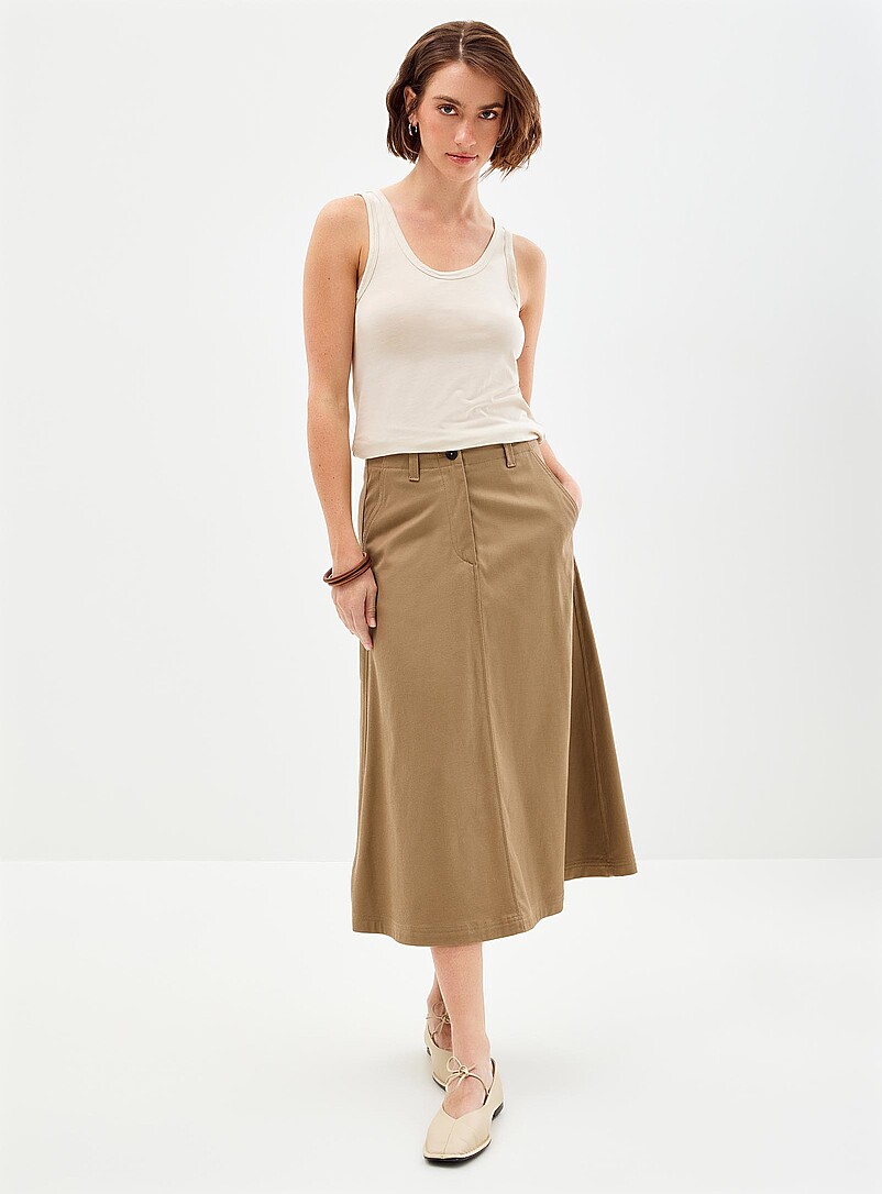 Marc O'Polo: La camisole doux jersey col d&eacute;gag&eacute; Gris ardoise pour femme