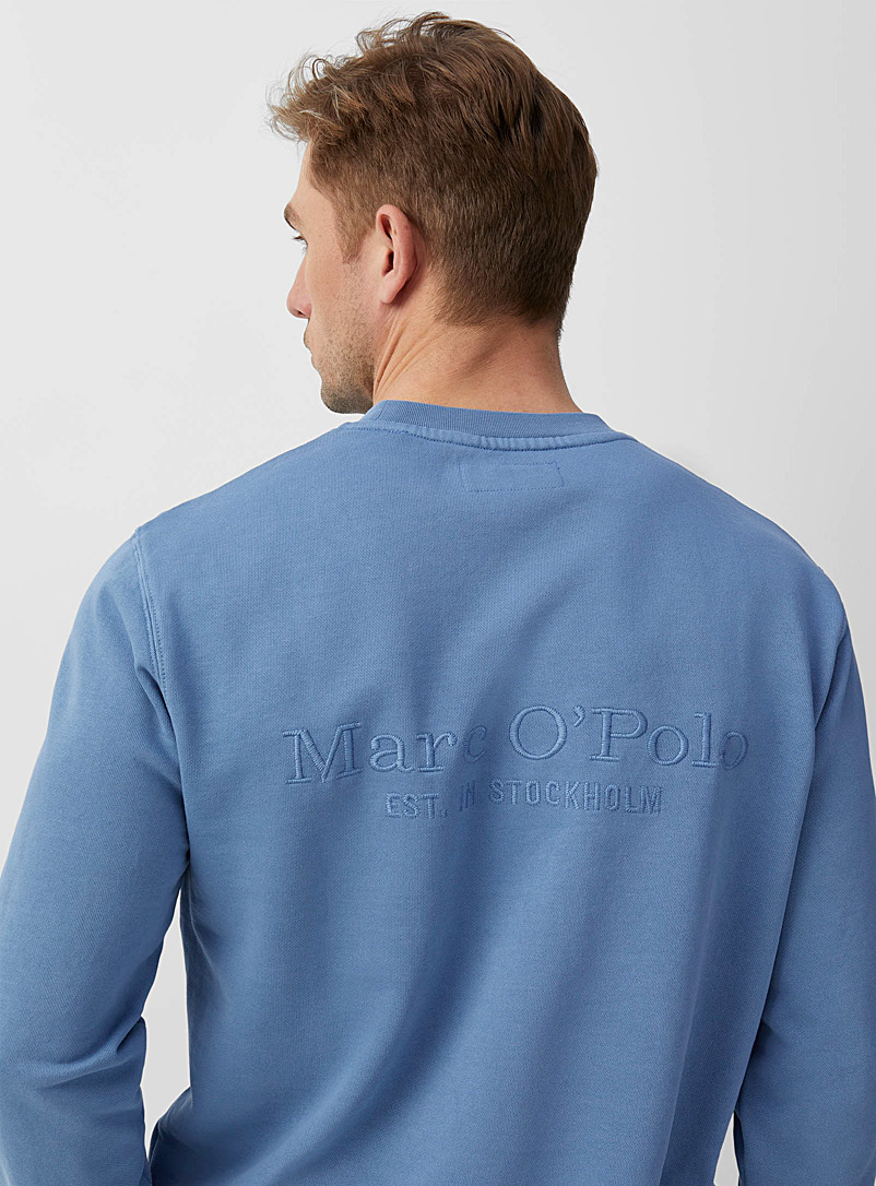 Marc O'Polo Blue Embroidered logo sweatshirt for men