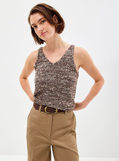 Le d&eacute;bardeur tricot chin&eacute; col V