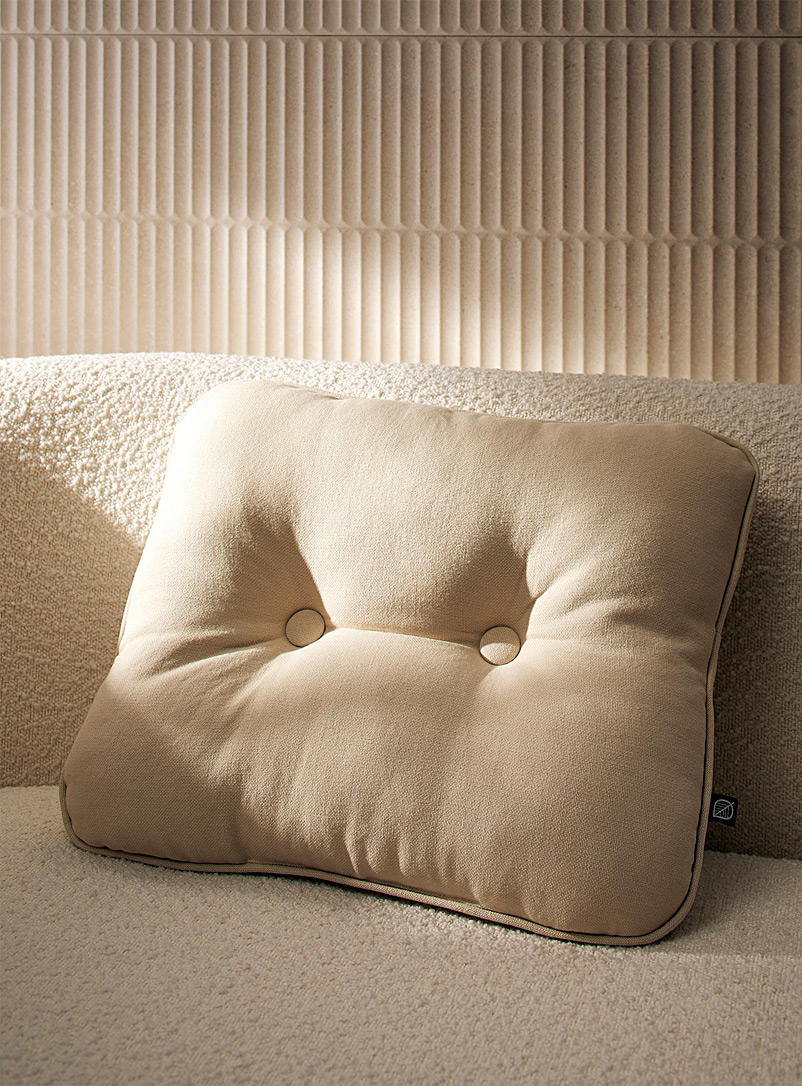 Simons Maison Ivory/Cream Beige Solid tufted cushion 30 x 50 cm