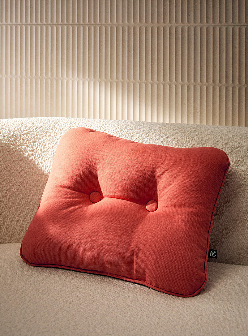 Simons Maison Coral Orange Solid tufted cushion 30 x 50 cm