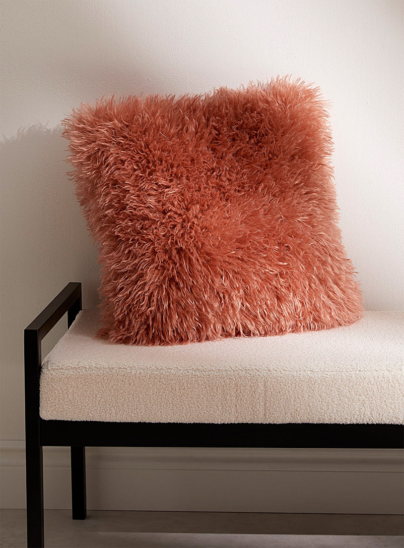 Simons Maison Pink Faux mohair cushion 45 x 45 cm