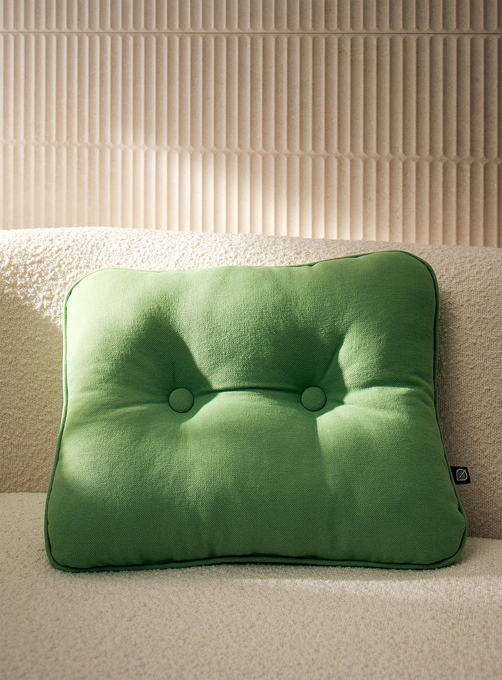 Simons Maison Solid Tufted Cushion 30 X 50 Cm In Green