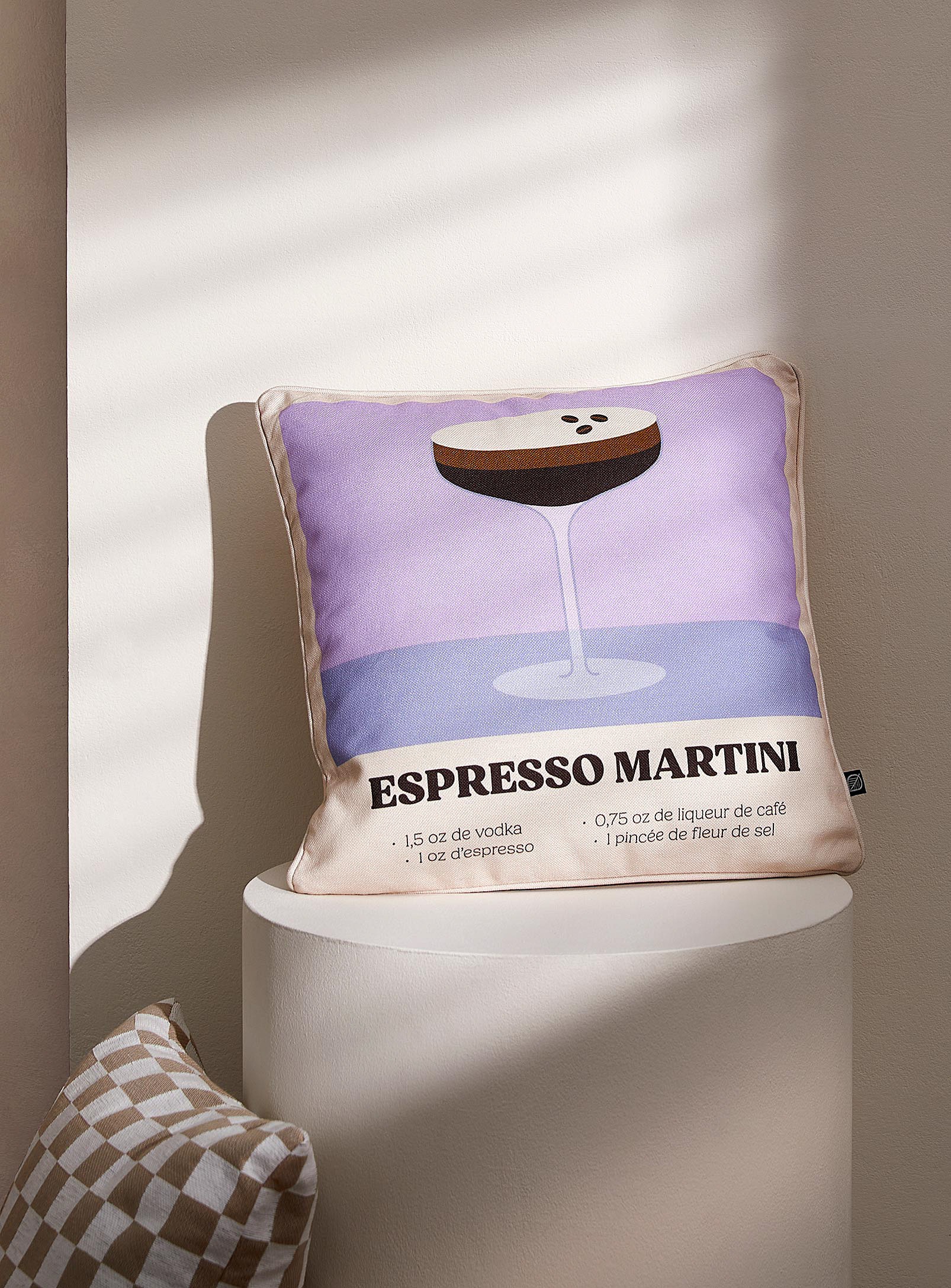 Simons Maison Espresso Martini Cocktail Cushion 45 X 45 Cm In Purple