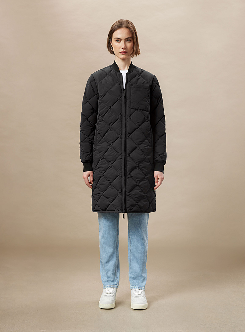 Frank And Oak Black Skyline reversible 3/4-length coat for error