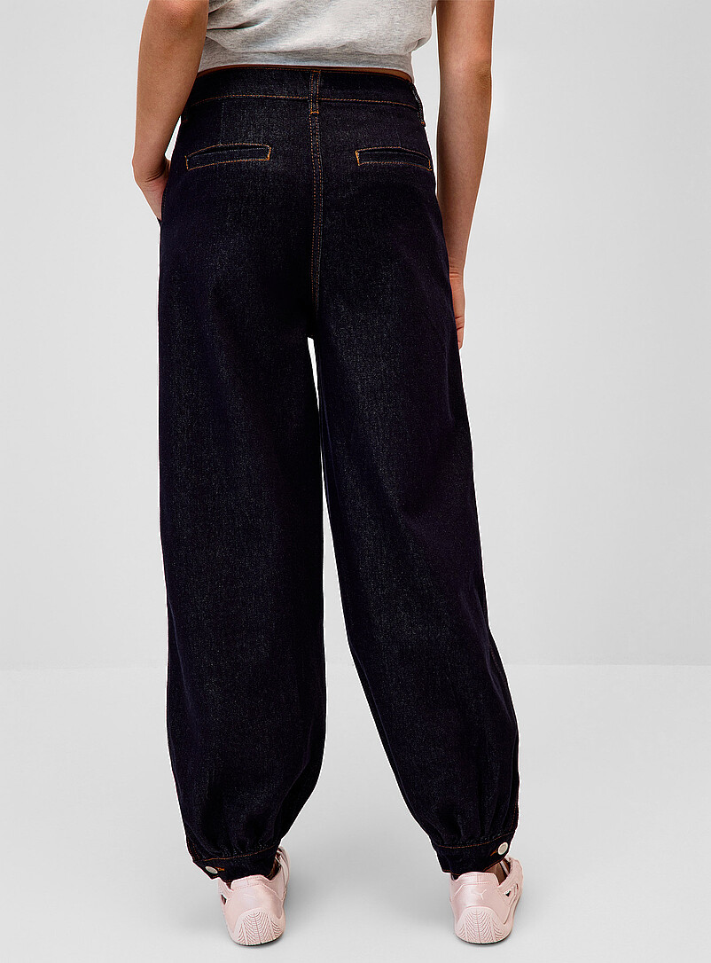 Supple denim barrel-leg jogger product image 3