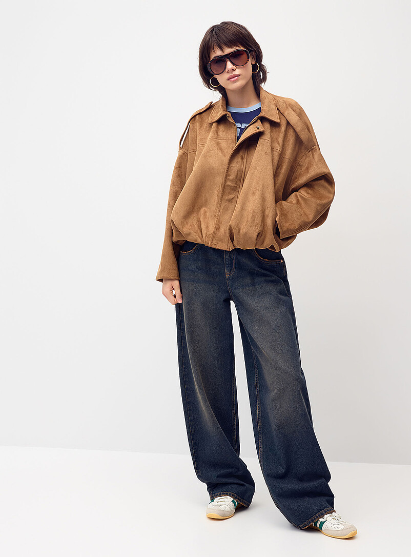 Faux-suede loose jacket product image 2
