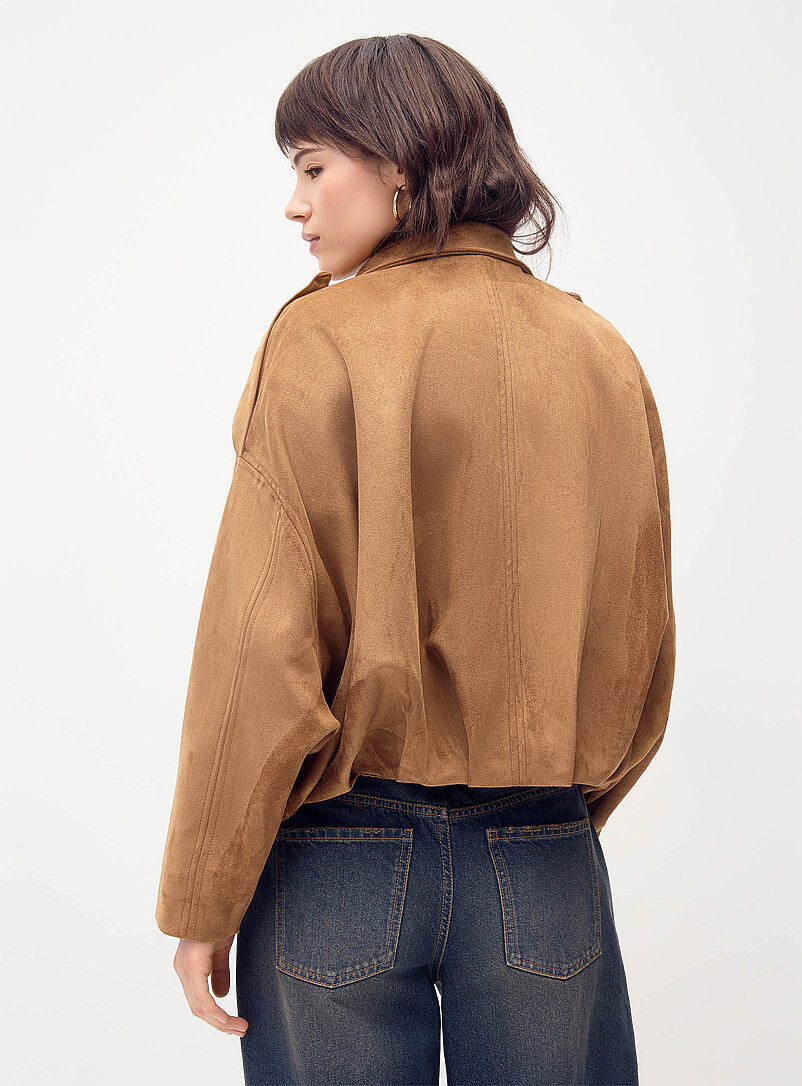 Faux-suede loose jacket product image 3