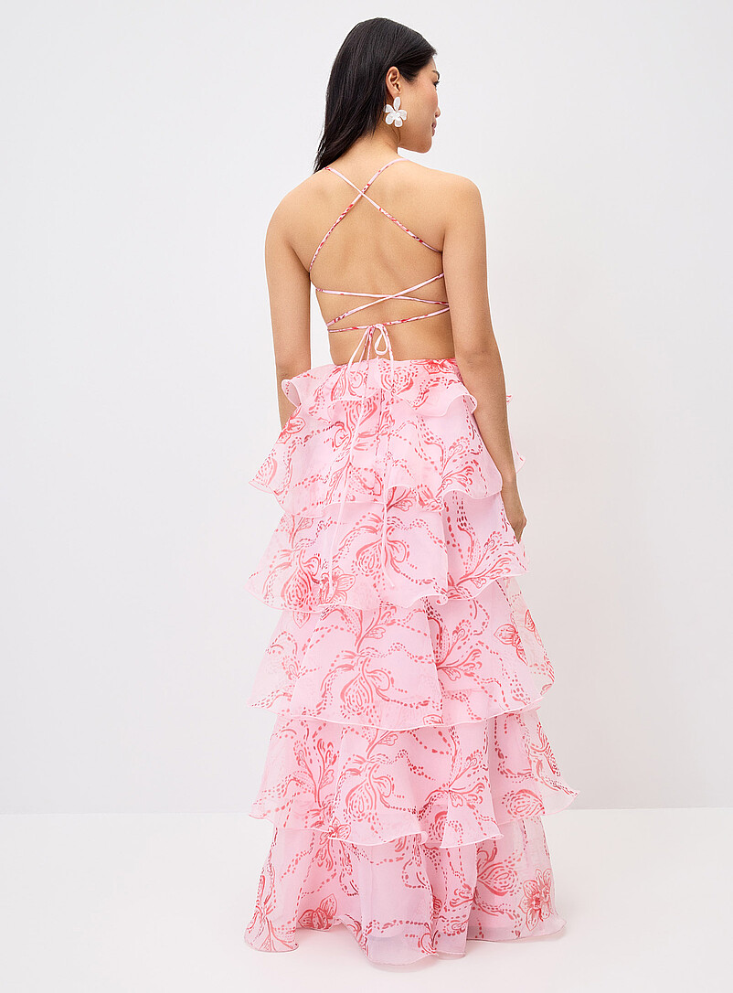 Pink butterfly maxi dress product image 3