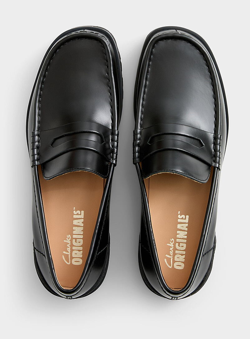 Clarks: Le fl&acirc;neur penny crant&eacute; Yukoner Homme Noir pour homme
