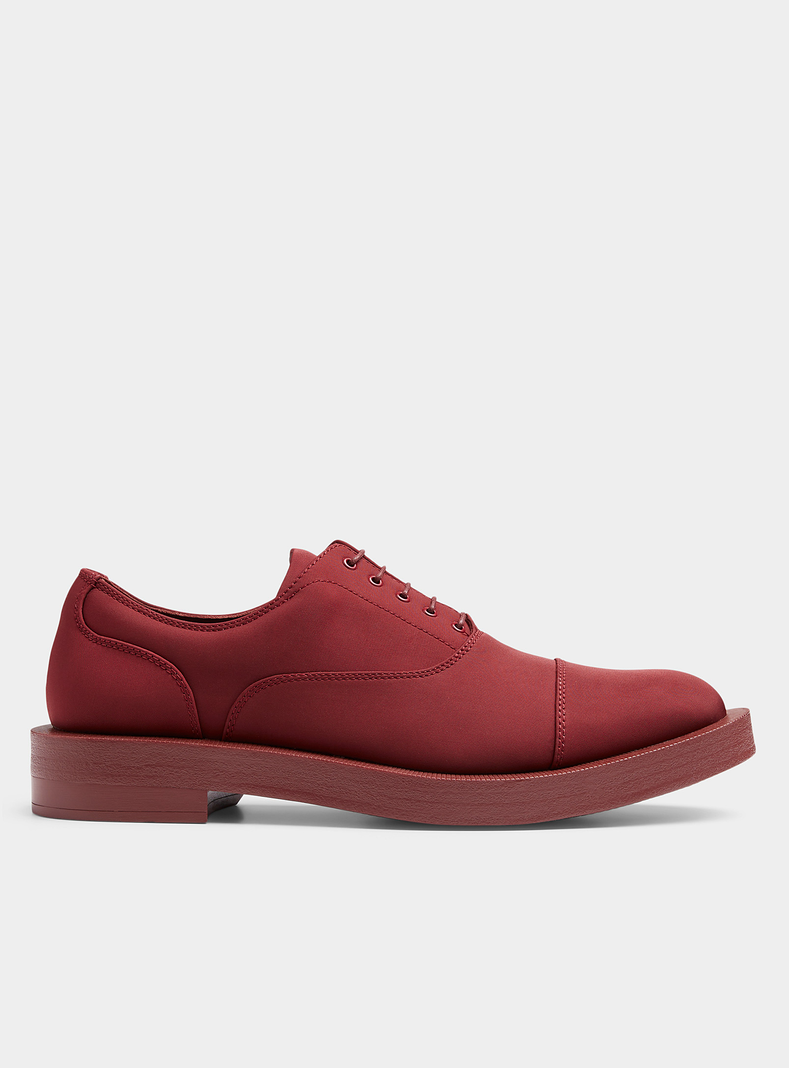 Martine Rose X Clarks Matte Derby Shoes Men In Ruby Red