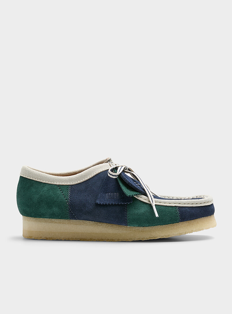 Wallabee Blue And Green Loafers Men