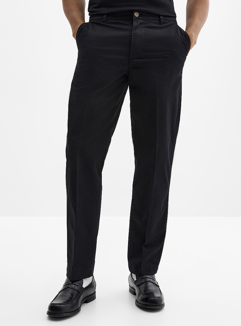 Le 31: Le chino taille &eacute;lastique boutonn&eacute;e <b>Coupe Amsterdam - Fusel&eacute;e relaxe</b> Brun noisette pour homme