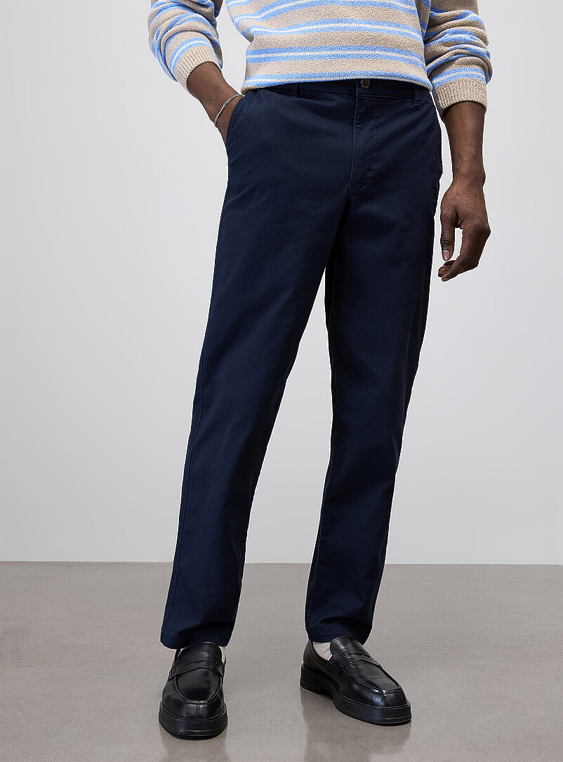 Le 31: Le chino taille &eacute;lastique boutonn&eacute;e <b>Coupe Amsterdam - Fusel&eacute;e relaxe</b> Brun noisette pour homme