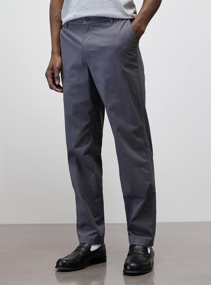 Le 31: Le chino taille &eacute;lastique boutonn&eacute;e <b>Coupe Amsterdam - Fusel&eacute;e relaxe</b> Brun noisette pour homme