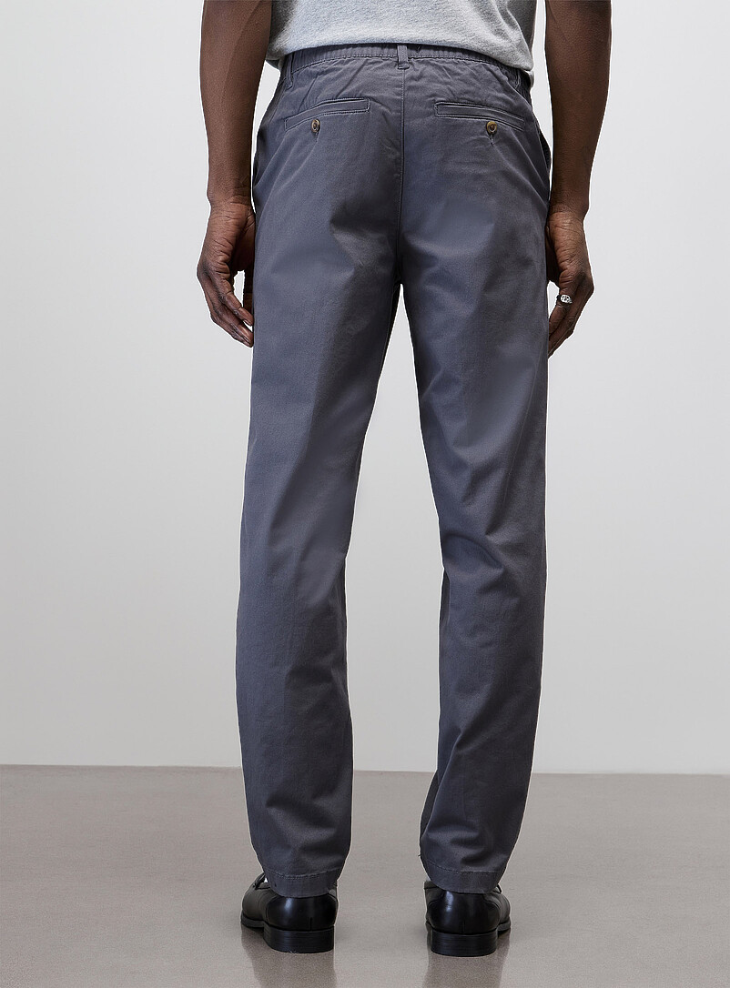 Le 31: Le chino taille &eacute;lastique boutonn&eacute;e <b>Coupe Amsterdam - Fusel&eacute;e relaxe</b> Brun noisette pour homme
