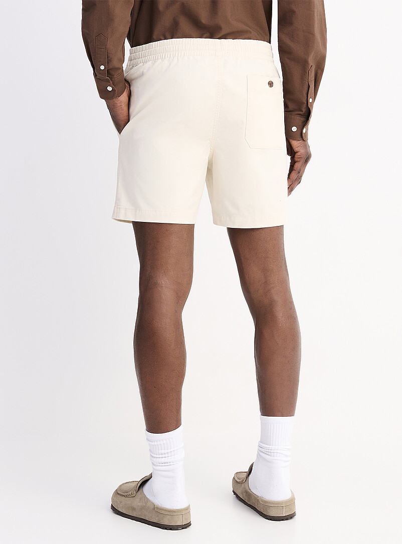 Le 31 Off White Drawstring-waist chino short <b>Inseam: 7" (18 cm)</b> for men