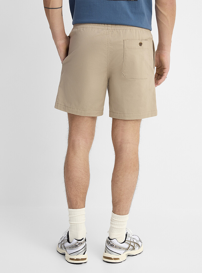 Le 31 Off White Drawstring-waist chino short <b>Inseam: 7" (18 cm)</b> for men