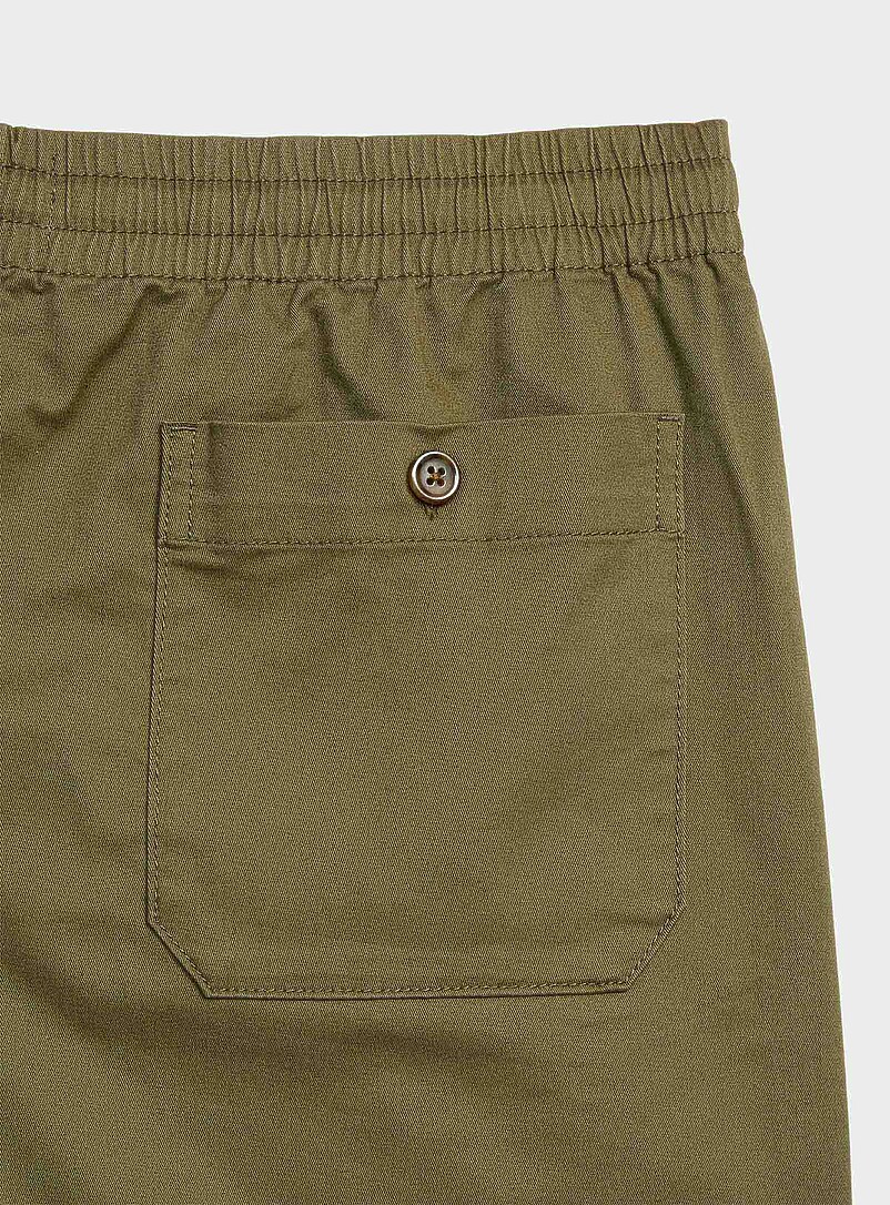 Le 31 Off White Drawstring-waist chino short <b>Inseam: 7" (18 cm)</b> for men