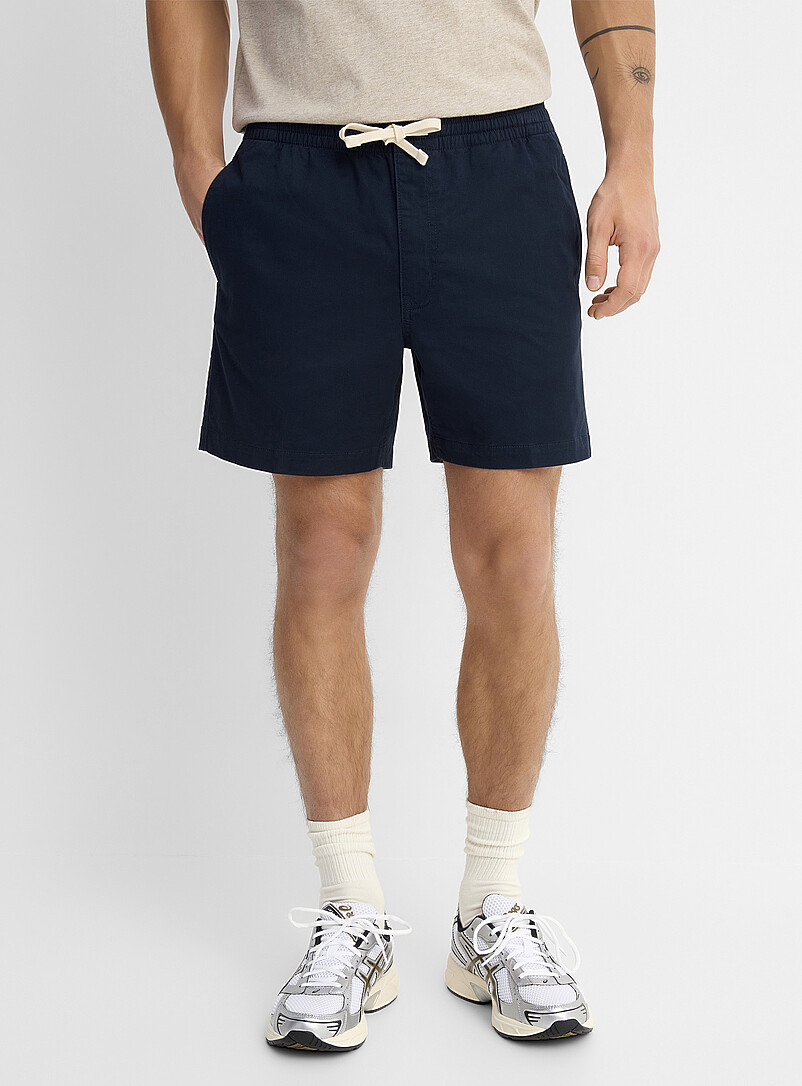 Le 31 Off White Drawstring-waist chino short <b>Inseam: 7" (18 cm)</b> for men