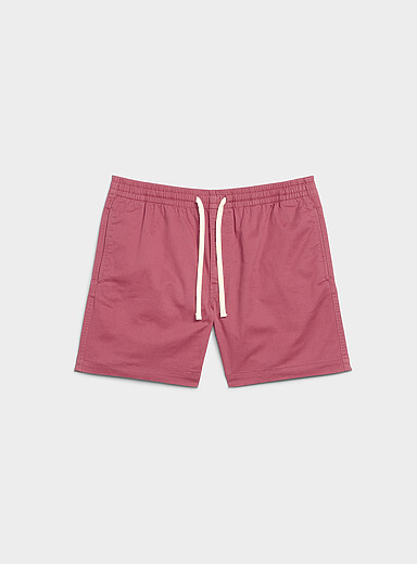 Le 31 Dusky Pink Drawstring-waist chino short <b>Inseam: 7" (18 cm)</b> for men