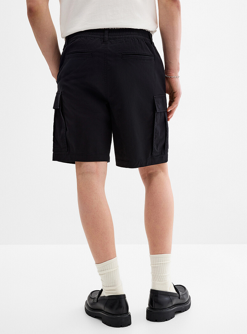 Djab: Le bermuda cargo twill extensible <b>Coupe relaxe</b> Kaki - Sauge - Olive pour homme