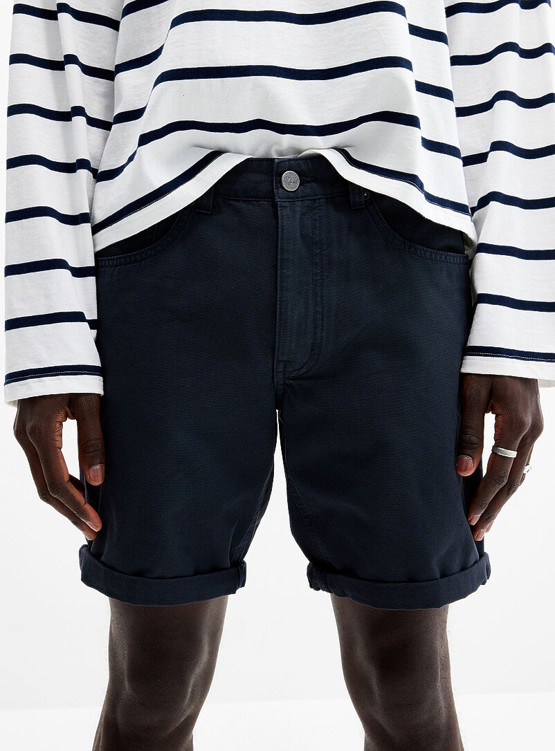 Djab: Le short 5 poches bord roul&eacute; <b>Coupe r&eacute;guli&egrave;re</b> Vert fonc&eacute; - Mousse pour homme