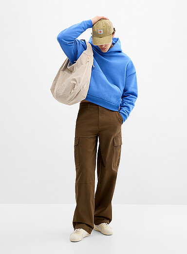 Wide-leg cargo chinos <b>Loose fit</b>