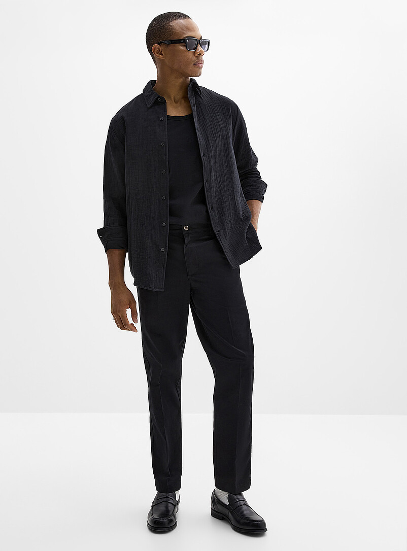 Buttoned Elastic-Waist Chinos Amsterdam Fit - Relaxed & Tapered