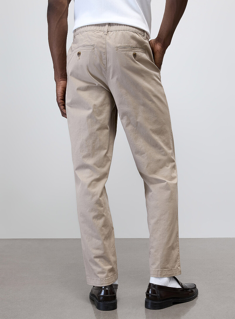 Buttoned elastic-waist chinos Amsterdam fit - Relaxed & tapered product image 3