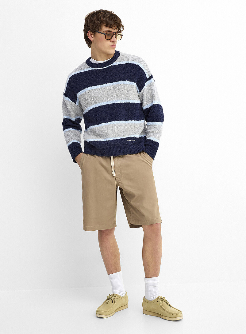 Stretch Twill Pull-On Bermudas Loose Fit