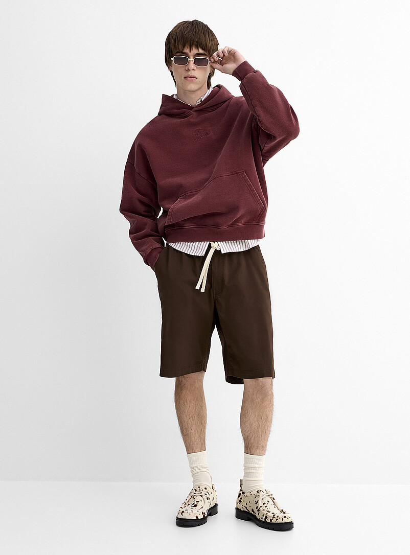 Stretch twill pull-on Bermudas Loose fit product image (primary)