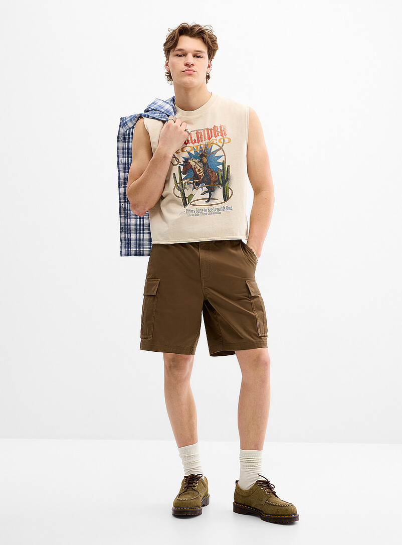 Stretch Twill Cargo Bermudas Relaxed Fit