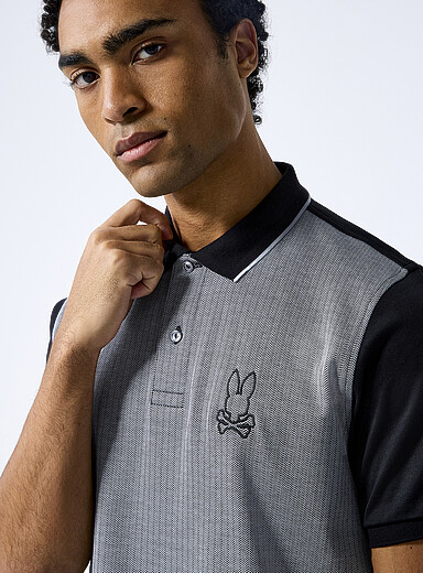 Marlo herringbone jacquard polo | Psycho Bunny | | Simons