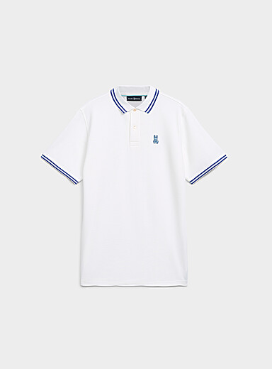 Clark coloured trim piqu&eacute; polo