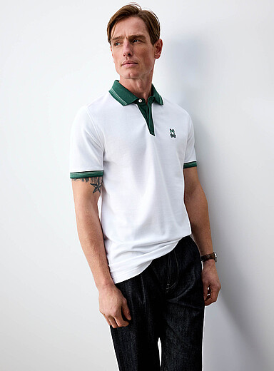 Psycho Bunny: Le polo piqu&eacute; Jaydon Blanc pour homme