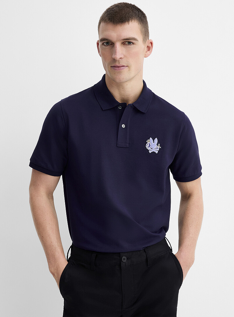 Auguste floral logo piqué polo | Psycho Bunny | | Simons