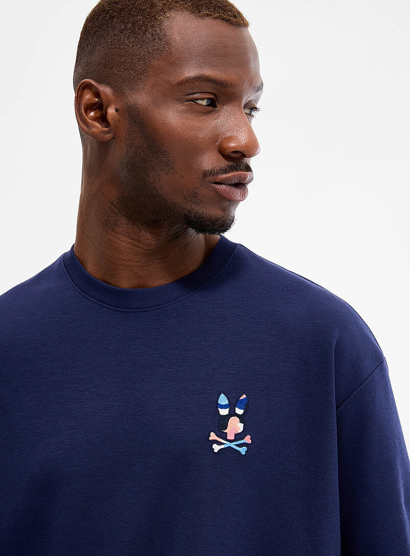 Psycho Bunny: Le t-shirt maille piqu&eacute;e Ara Bleu pour homme
