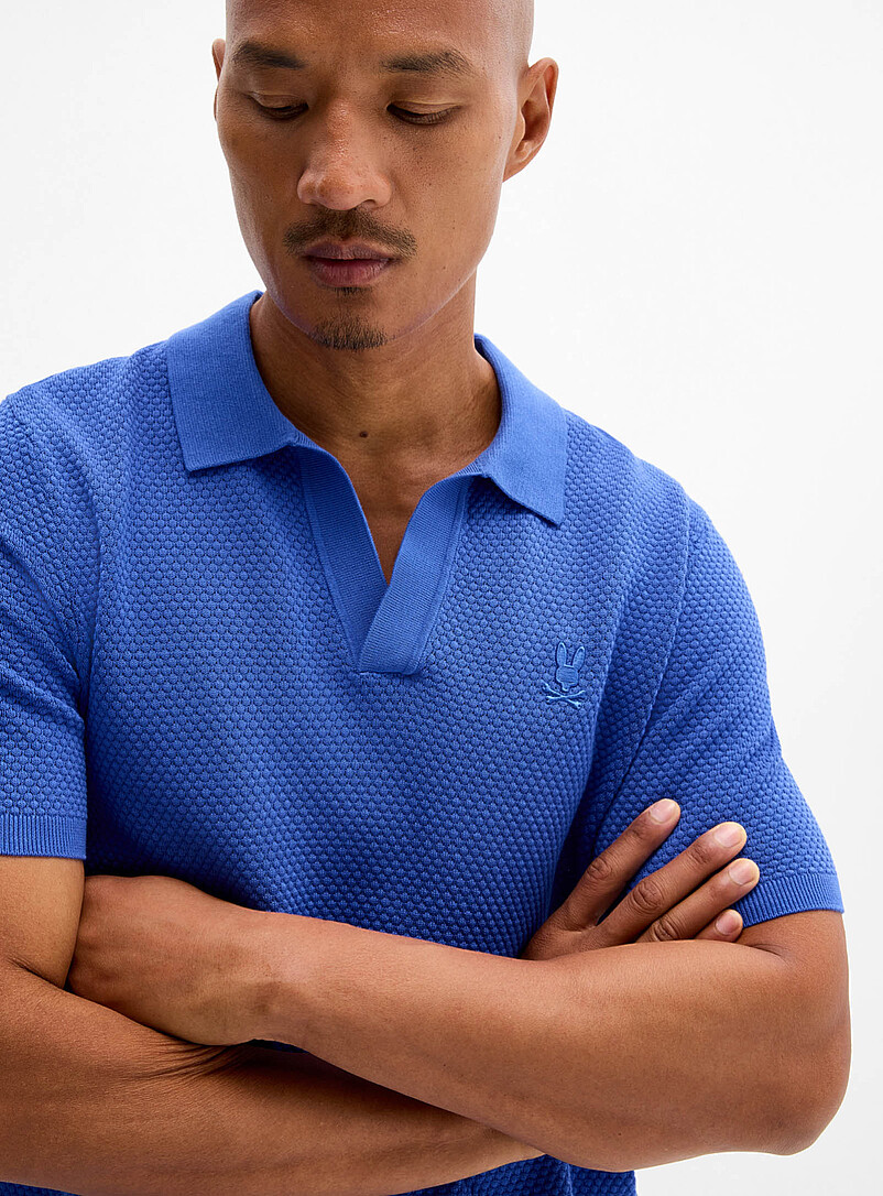 Devon embossed knit polo product image 2